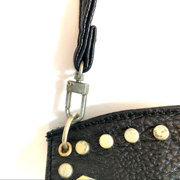 Black and Gold Studded Women's Bag - Picture 7 of 10